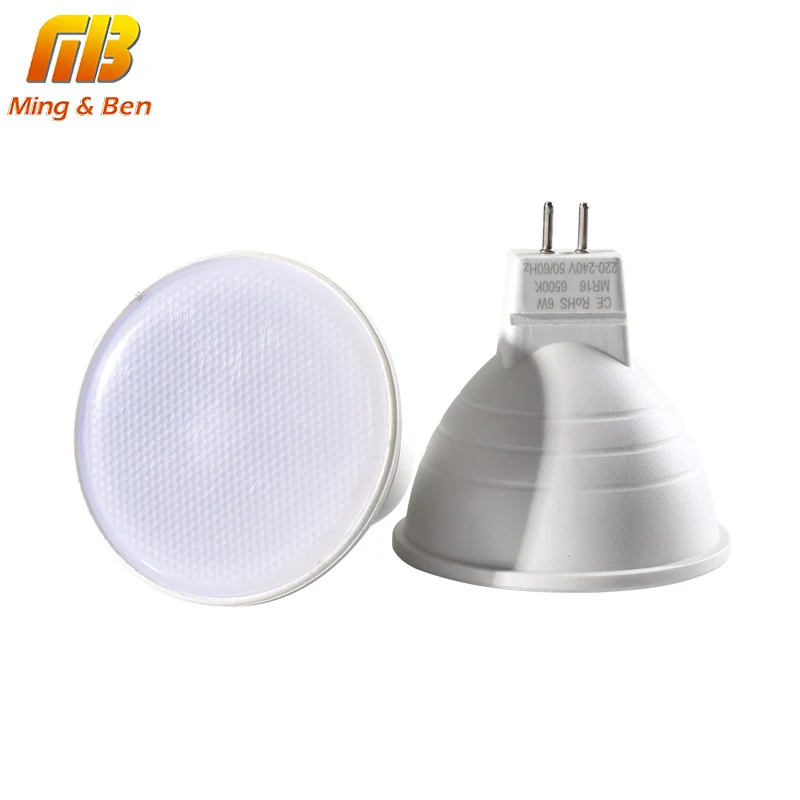 [Mingben] светодиодные лампы Spotlight GU10 MR16 6 Вт 220 В 230 COB чип 24 120 градусов прожектор