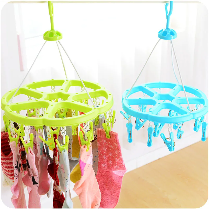 

Summer New Arrival Thickening Clamping Disk Clip Thickening Household Plastic Racks Hangers Underwear Socks Drying Rack