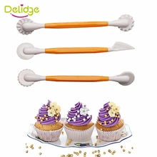 Delidge 3 шт./набор помадка для торта набор для украшения 6 узоров цветок сахарное ремесло инструменты для моделирования Гравировка режущие ручки Инструмент