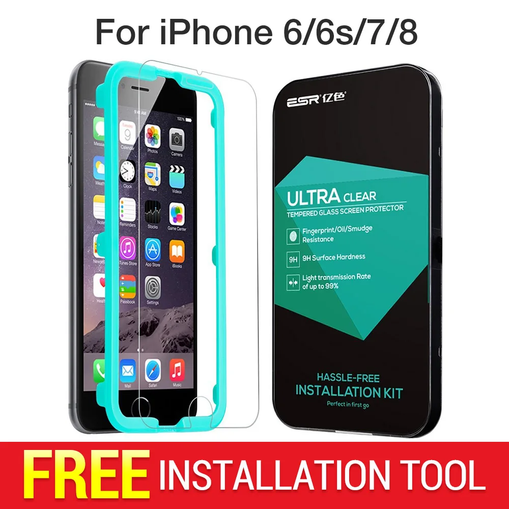 Screen Protector for iphone 8/8 Plus/7/7P/6s, ESR 1Pc