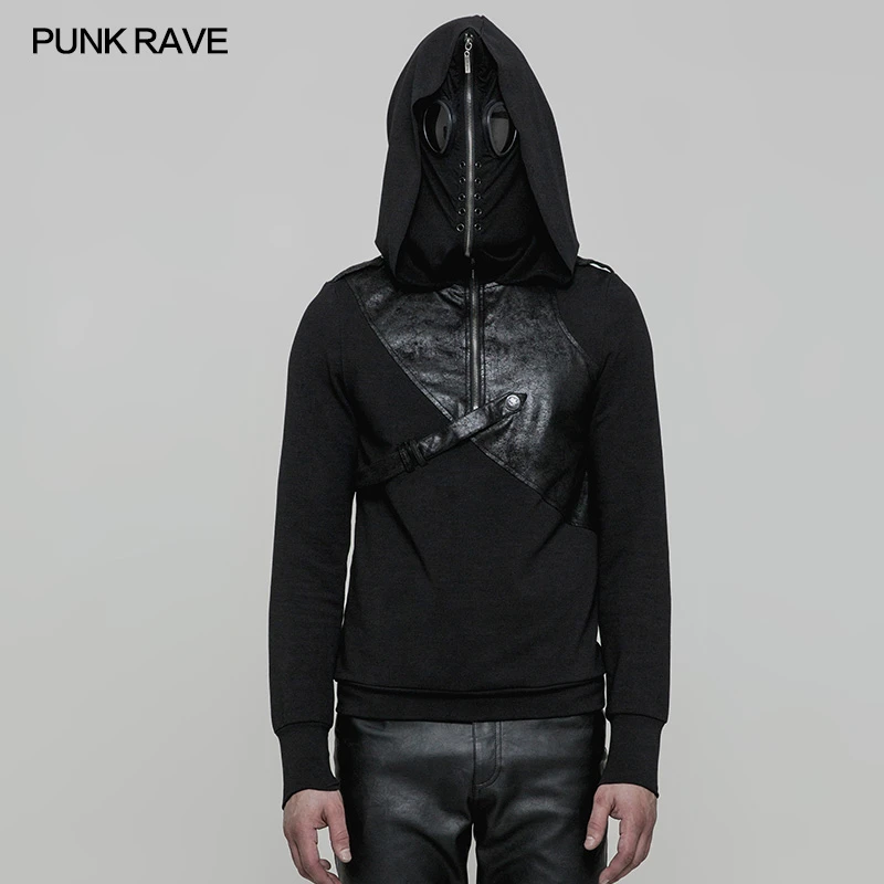 Nuevo diseño PUNK Rave pulóver negro hombres Casual chaqueta con capucha sudaderas WT512|men's casual hoodie|jacket hoodie - AliExpress