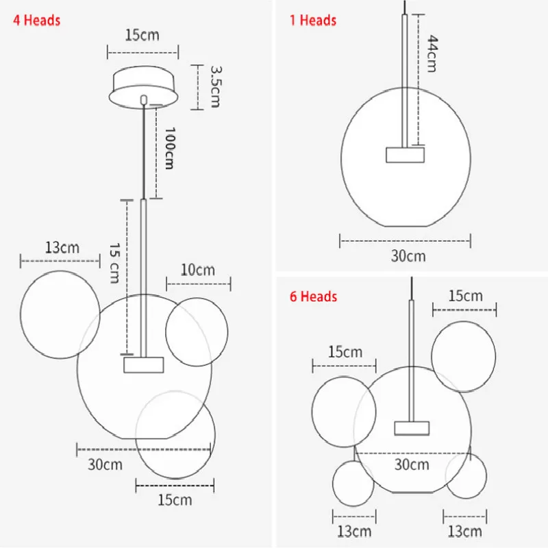 Прозрачный стеклянный шар, люстры для гостиной, Арт Деко, пузырьковая лампа, абажуры, люстра, современное внутреннее освещение, Ресторан iluminacao
