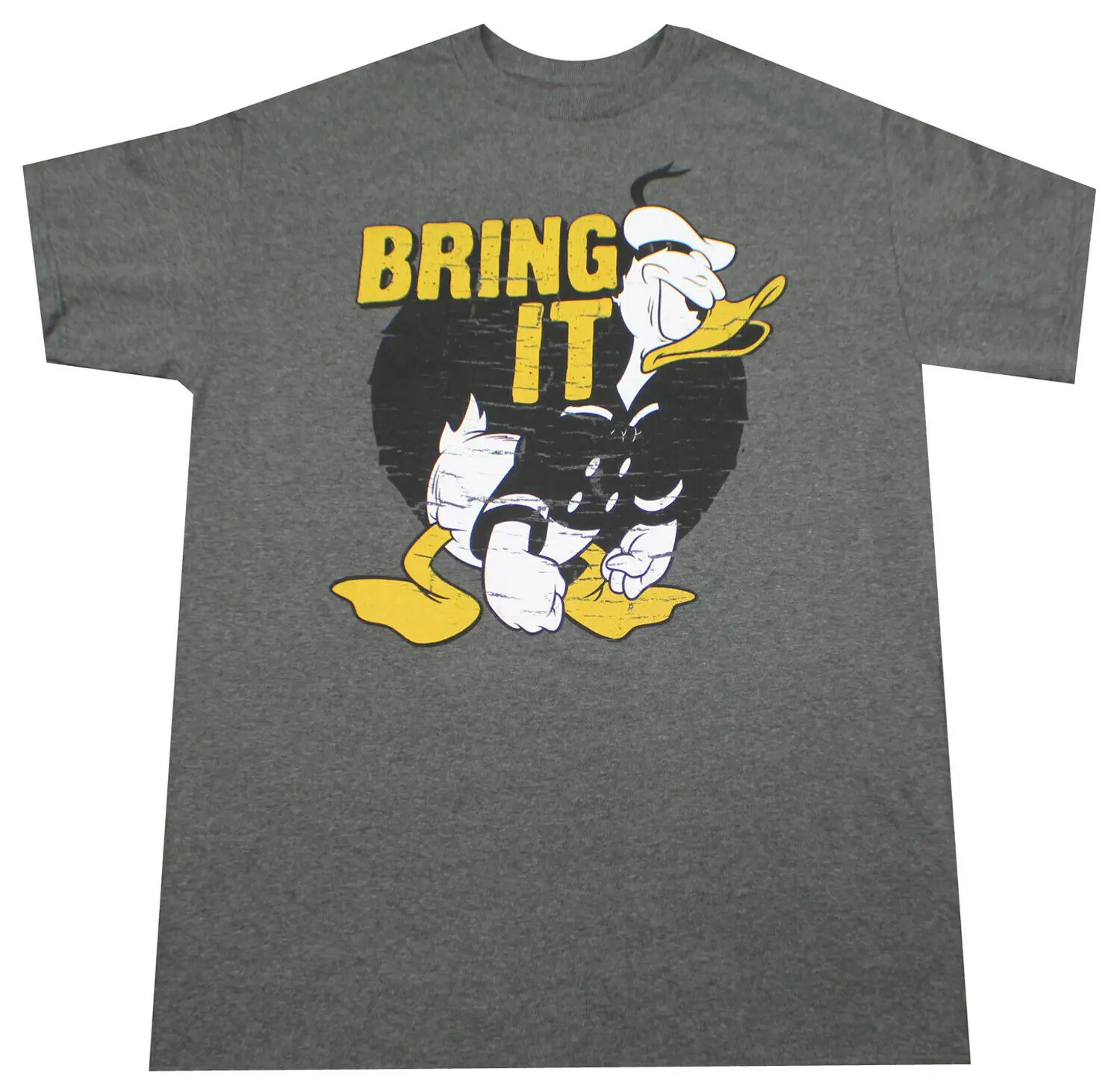 

Hot new tshirt DINEY DONALD DUCK BRING IT T-SHIRT CHARCOAL MENS DISNEYLAND CARTOON TEE lil uzi vert