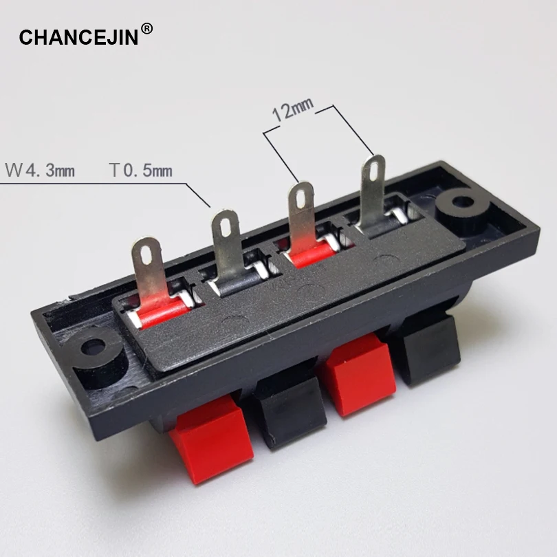4 шпильки 4 Разъем позиции красный и черный подключенный терминал пружинный разъем используется в DIY разъем питания динамик терминал