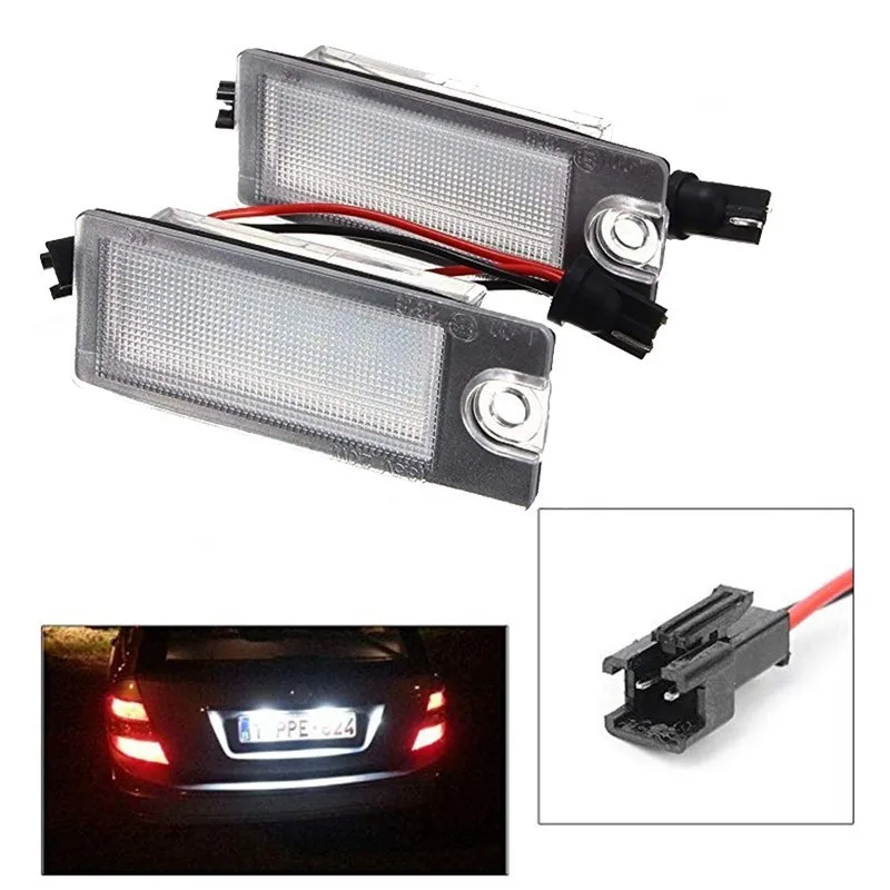 

2pcs Universal accessories CANBUS 12V 18 LED white light license plate lights For Volvo S80 99-06 S60 V70 XC70 XC90