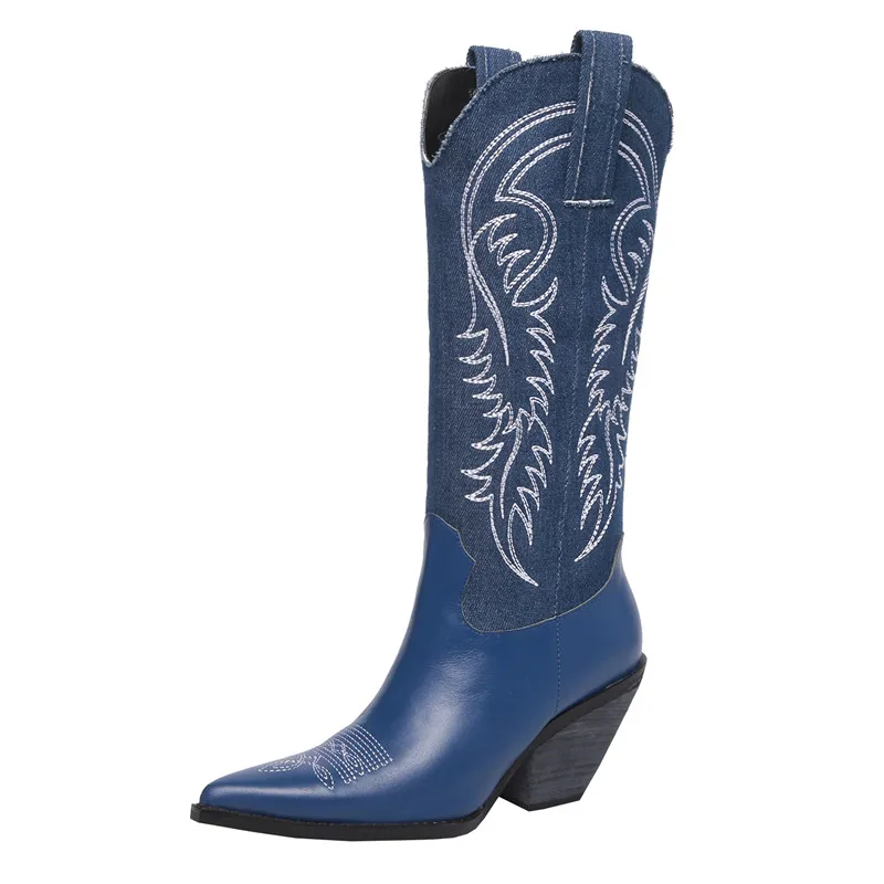 navy blue cowboy boots