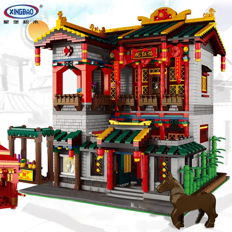 

Xingbao 01003 3320Pcs Creative MOC Series The Yi-hong courtyard Set Children Educational Building Blocks Bricks Toys Model Gifts