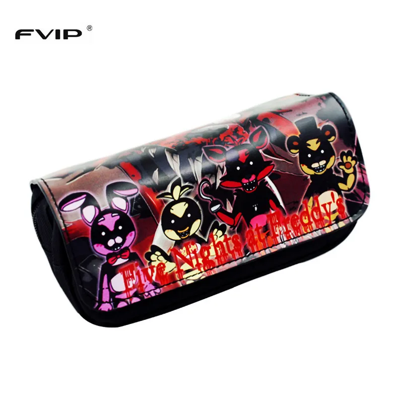 

FVIP Pencil Pen Case Bag Five Nights At Freddy's/ Yuri On Ice/ Undertale Cosmetic Makeup Bag Long Purse