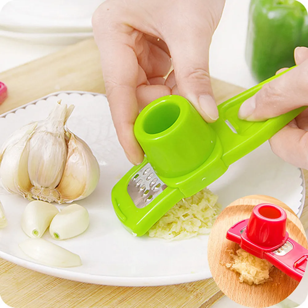 Home Kitchen Garlic Slicer Multifunction Stainless Steel Pressing Garlic Slicer Cutter Shredder Kitchen Tools Garlic Press