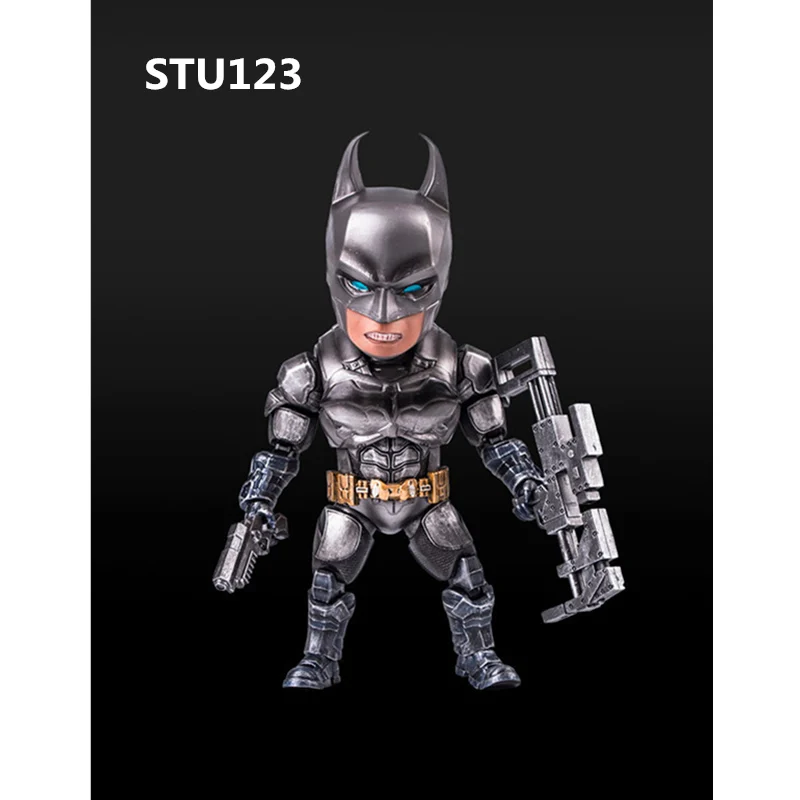 

7 Inch The Avengers Justice League Super hero Batman Gray Plating color Knight PVC Action Figure Collectible Model Toy Box N568