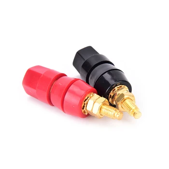

Terminals Red Black Connector Amplifier Terminal Binding Post Banana Speaker Plug Jack Adapter Socket