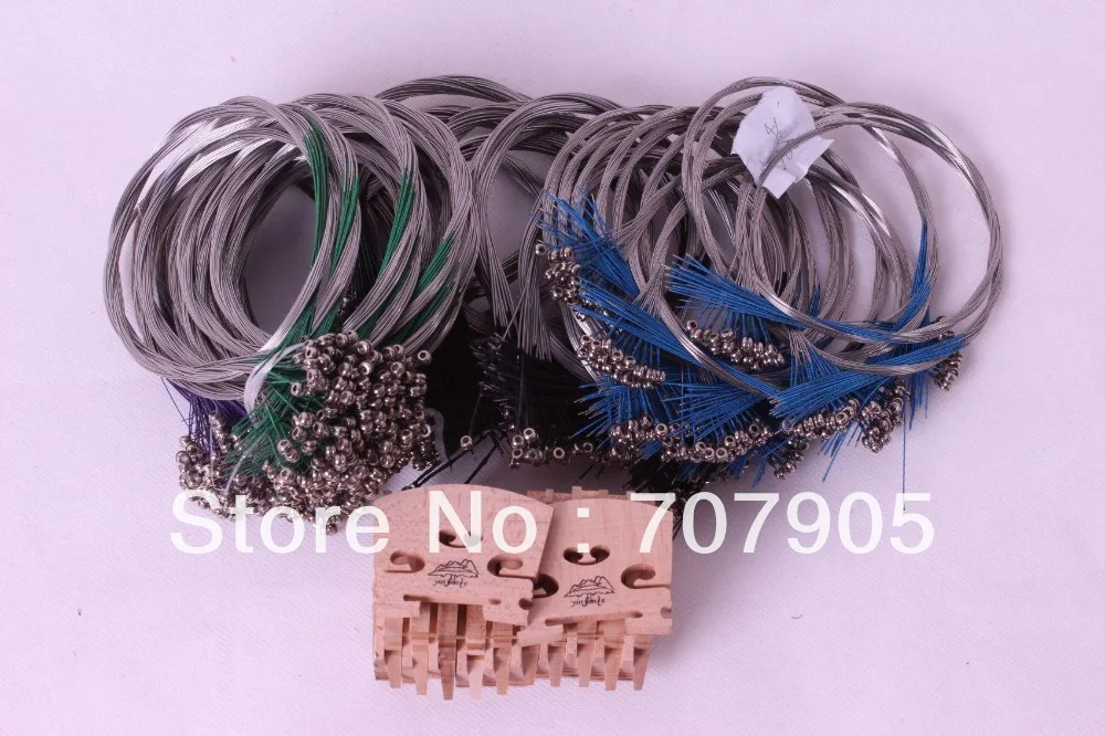 

4/4 violin parts, 20pcs maple wood bridge+20 set steel string #E5