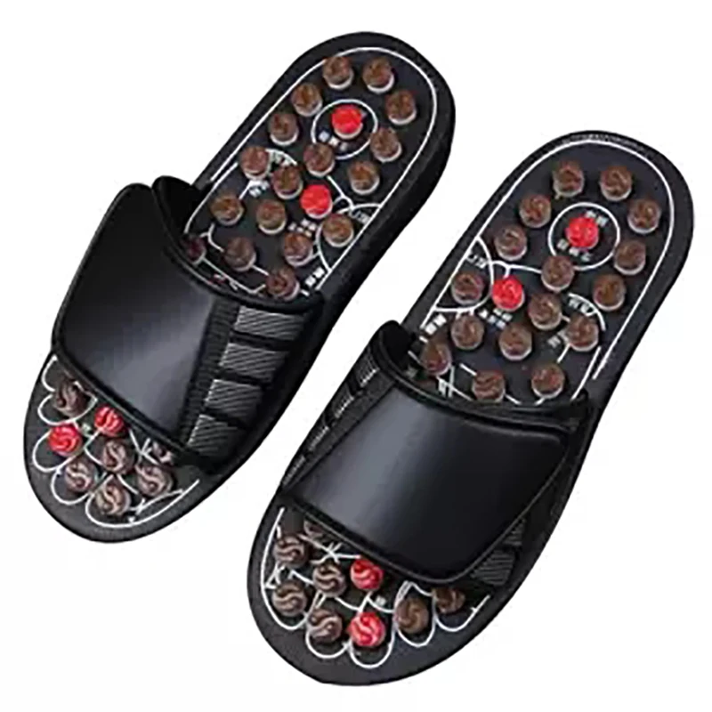 Acupoint массажные тапочки сандалии для мужчин ноги китайский акупрессур Терапия Медицинская вращающаяся Массажная обувь для ног унисекс
