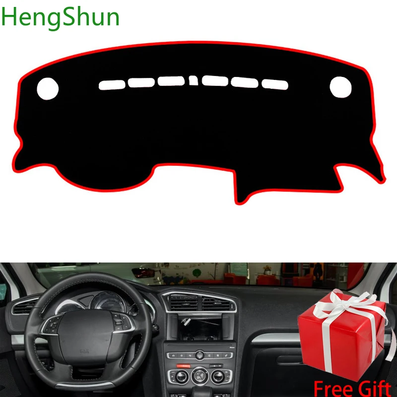 

For Citroen C4L C4 2013 - 2018 Car Styling Dash Mat Dashmat Dashboard Sticker Cover Sun Shade Dash Board Cover Carpet