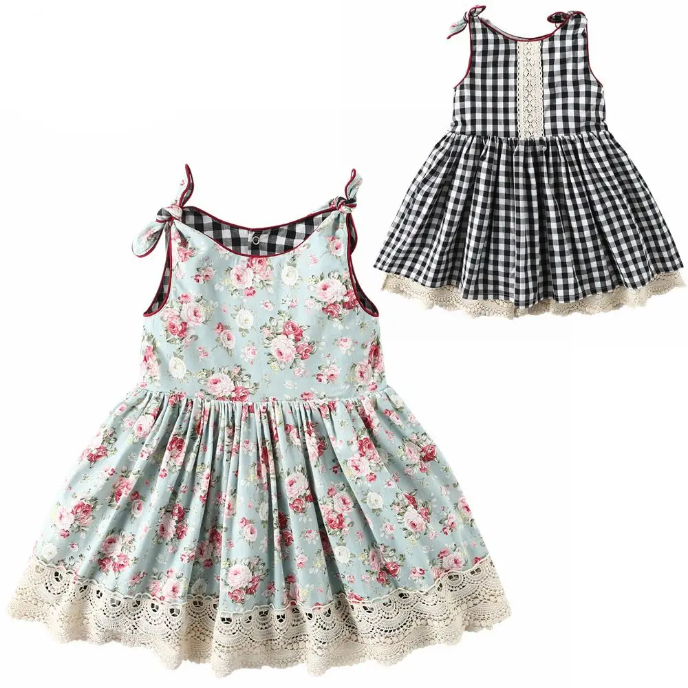 Roimyal/, г. летняя одежда для девочек милые бантики с обеих сторон платье для маленьких девочек милые праздничные платья для детей от 2 до 6 лет