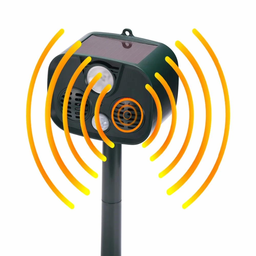 New ABS Solar Outdoor Burglar Alarm Anti-Animal Drive Camping Burglar Alarm Self-defense Alarm Flash LED Light Ultrasonic Mosq New ABS Solar Outdoor Burglar Alarm Anti-Animal Drive Camping Burglar Alarm Self-defense Alarm Flash LED Light Ultrasonic Mosq