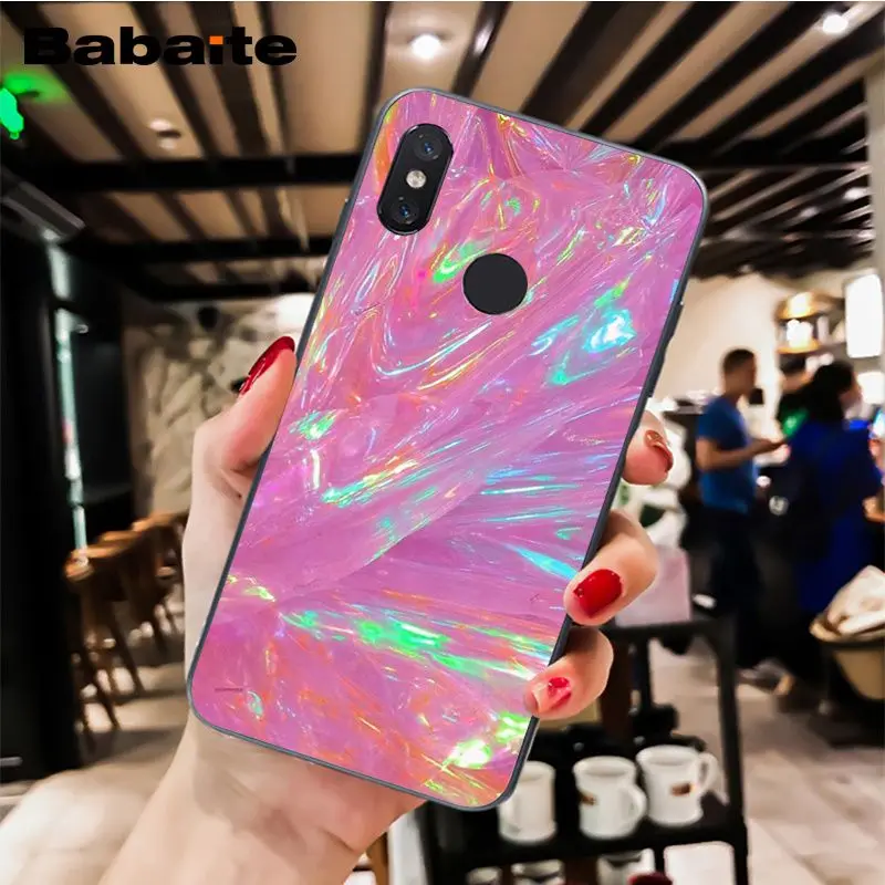 Babaite rainbow iridescent holographic Phone Case Cover for Xiaomi MiA1 A2 lite F1 Redmi8 4X 5Plus S2 Note7 8Pro 5A 6A