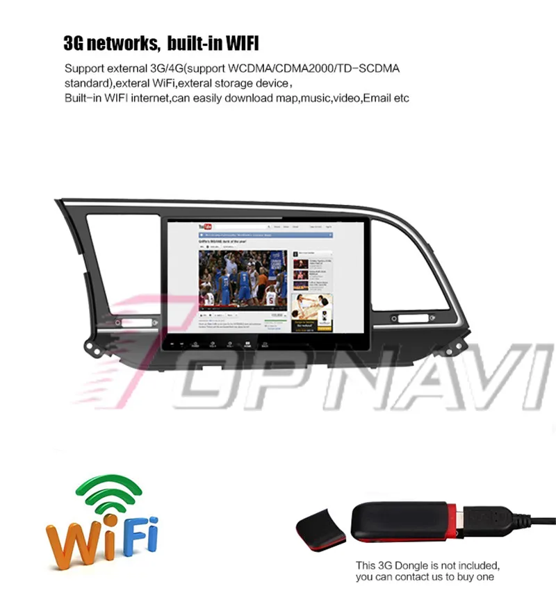 car stereo  1din For Hyundai Elantra 2016