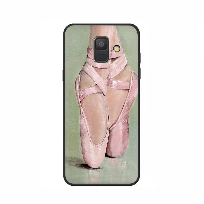 Балетки для танцев мягкий чехол для мобильного телефона чехол для samsung Galaxy A6 7 8 9 A10 30 40 50 70 J6 - Цвет: B3