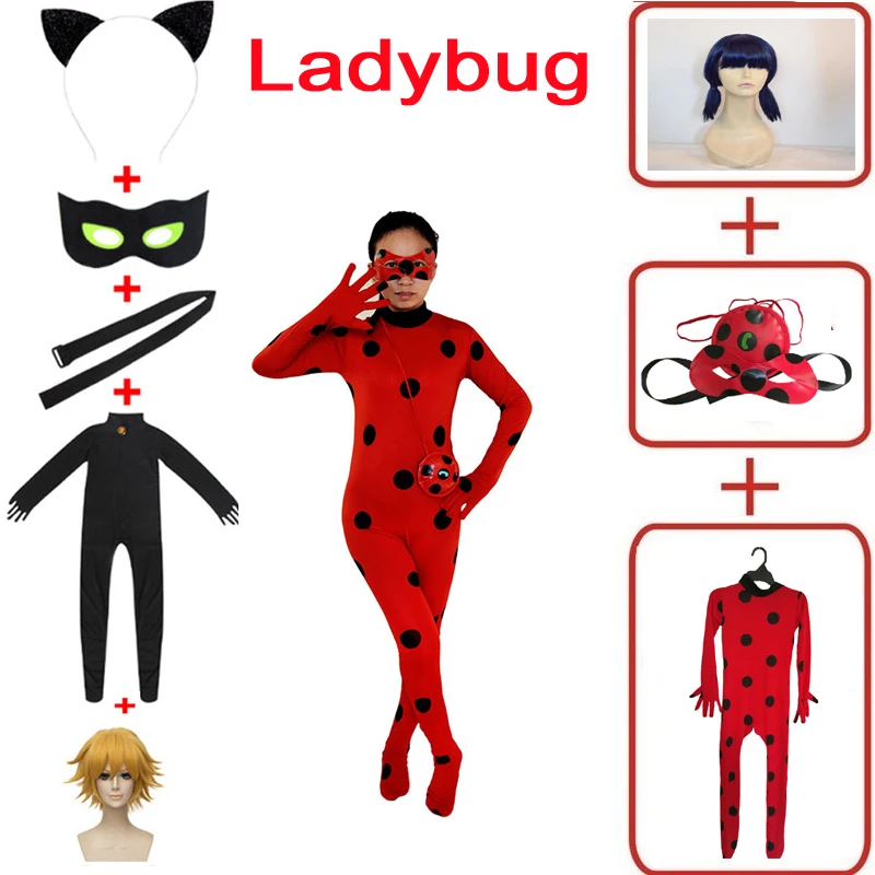 Fantasia Spandex Ladybug Costume Kids Cosplay Party Toddler