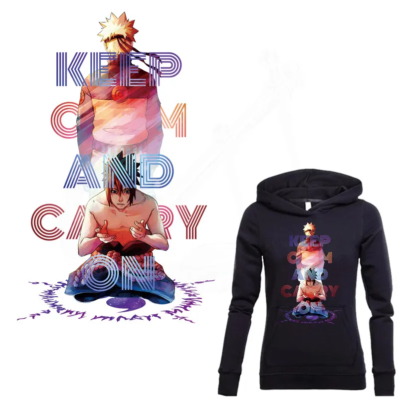 

New patches for clothing NARUTO Uchiha Sasuke Iron-On patches DIY T-shirt clothing patches Thermal transfer sticker