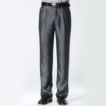 Официальные свадебные Для мужчин Брюки мода Slim Fit Повседневное бренд Бизнес Блейзер прямое платье Мотобрюки