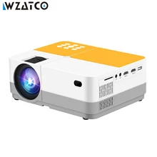 WZATCO H2 H3 Portable Projector Real 720P 200 ANSI lumens LED Mini Video HD with HDMI USB For Game Movie Home Theater Beamer