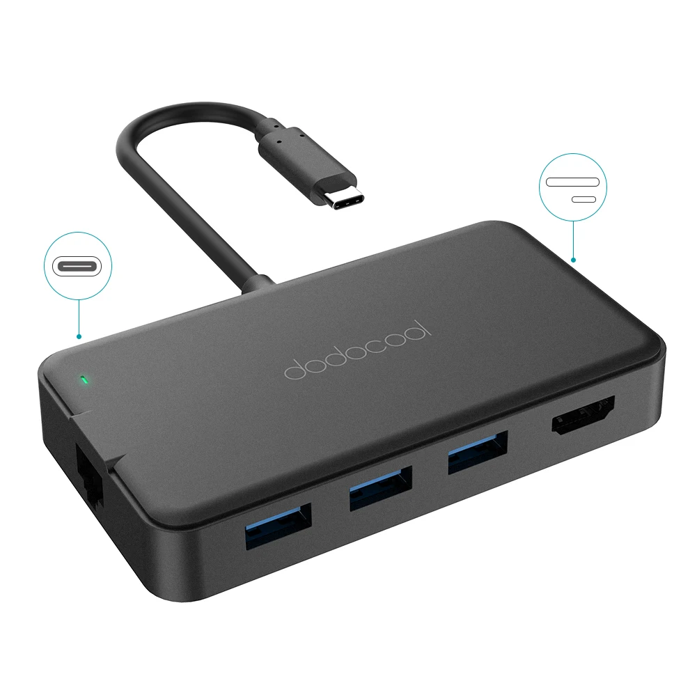 Dodocool usb концентратор usb 3,0 концентратор type c usb c концентратор с HDMI адаптер док-станция для macbook pro Аксессуары USB-C 3,1 сплиттер