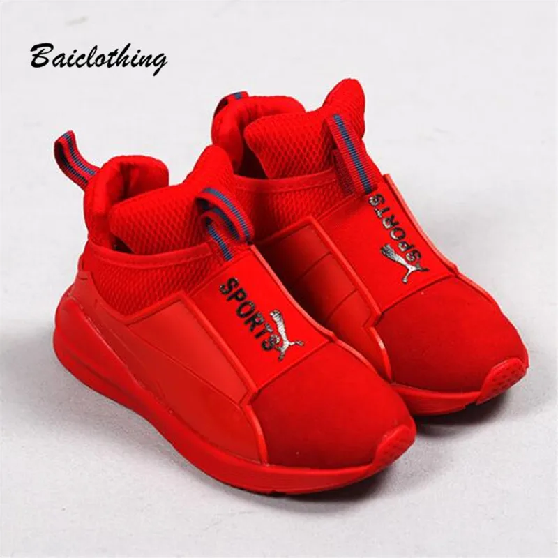 red color sneakers