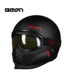 BEON мотоциклетный шлем в стиле ретро мужской женский индивидуальный комбинация Halley стиль модульные мотоциклетные шлемы с защитными очками