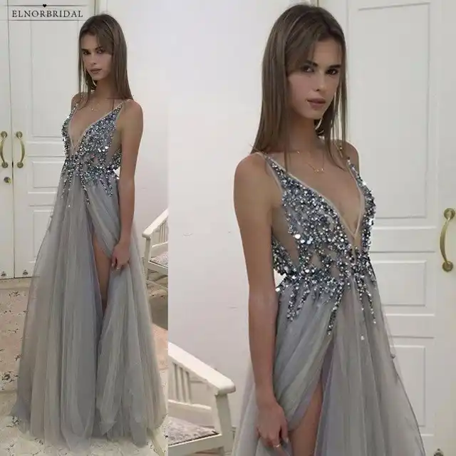 deep v neck homecoming dresses