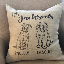 Персонализированные подушки для собак-пользовательские подушки для собак, Goldendoodle подушки, семейная подушка для собак, подушка на заказ для свадьбы