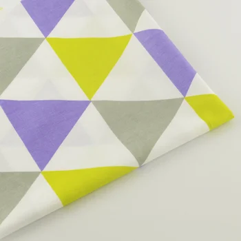 

100% Cotton Fabric Twill Three Color Geometry Designs Quilting Patchwork Clothing Doll Scrapbooking Home Textile Tecido Tissue