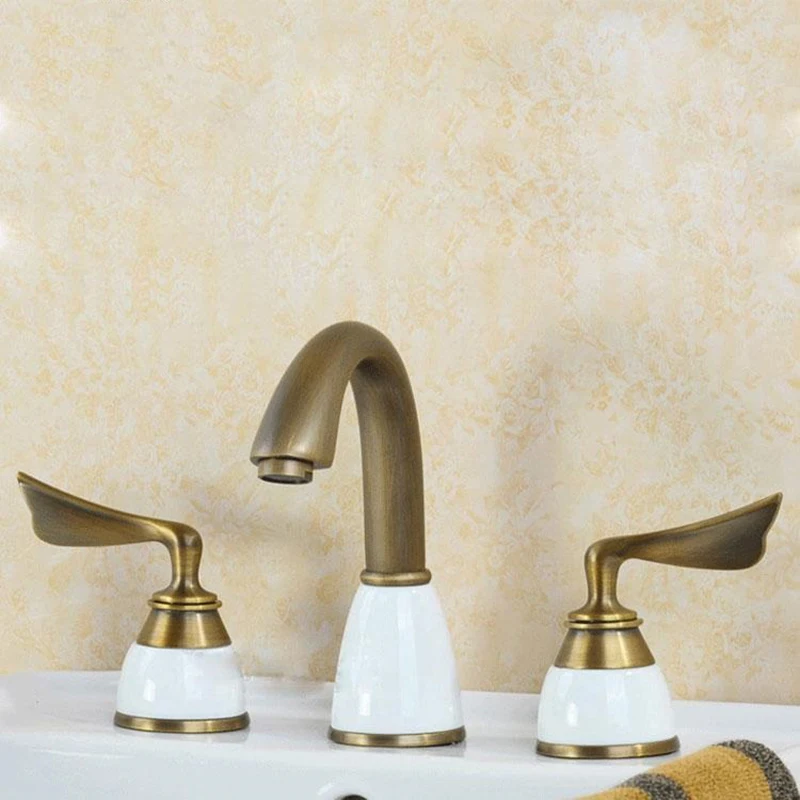 MTTUZK комплект из 3 предметов смеситель для ванной комнаты на бортике кран для раковины Набор для раковины Керамический медный кран Золотой смеситель