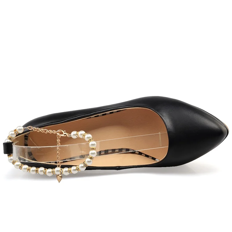 black Boucle Talons Respirant white Printemps Taille Grande De Perles Apricot Femme Égérie Chaussures Stiletto Pointu pink Pompes Hauts Bout qaCnHXw