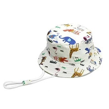 От 1 до 6 лет Детские солнцезащитные очки принты животных из мультфильмов ведро детские летние шляпы с полями для маленьких девочек Рыбацкая шляпа для маленьких мальчиков Кепка с покрывалом