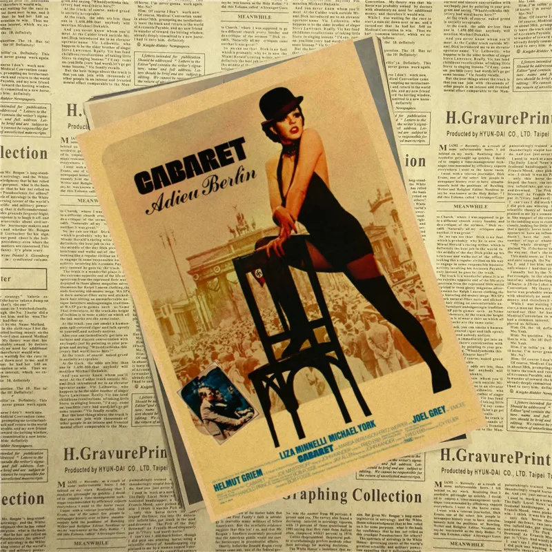 Кабаре 1972/классический постер фильма/крафт бумага/бар постер/ретро