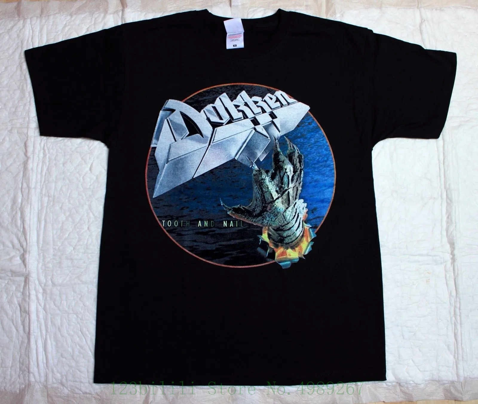 Футболка Dokken Tooth And Nail. ..Ratt..mo tley Crue. van Halen Мужская футболка Новинка топы с круглым