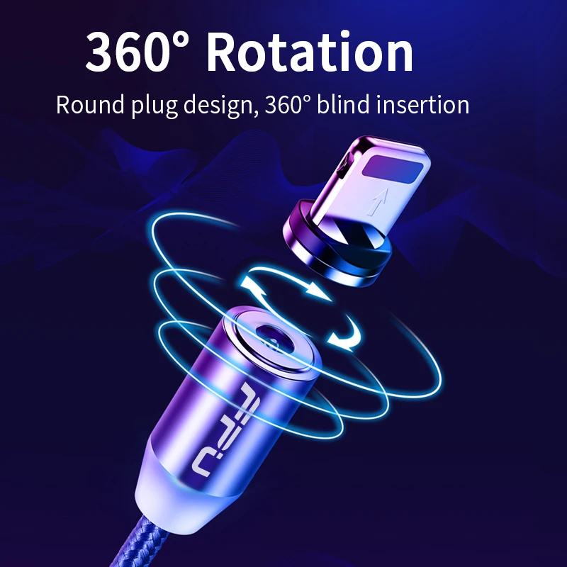 Магнитный кабель FPU Micro USB Type C 3 м для iPhone Samsung Android мобильный телефон быстрая