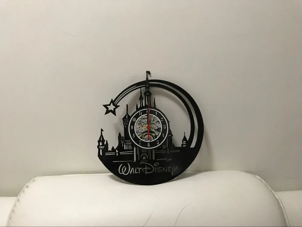 Красивые Виниловые настенные часы Walt идея рождественского подарка