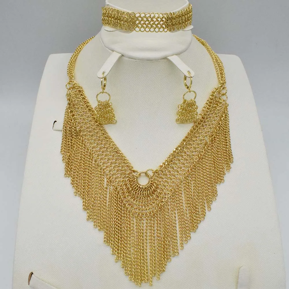 

New Style Luxury Bridal Jewelry Set Crystal Beads Necklace Simulated Pearl Earrings Female Wedding Jewelry For Woman