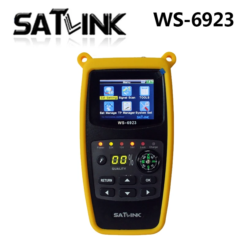 Satlink WS-6923 с 2,1 дюймовым ЖК-DVB-S FTA C KU Band Цифровой спутниковый finder meter ws 6923 dvb t2 htv 5