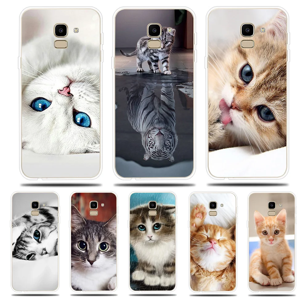 

Cute Pet Cat Pattern Silicone Case For Samsung Galaxy J1 Mini J2 Pro J3 J5 J7 Prime 2017 2016 2015 J4 J6 J8 2018 Cover Soft Case