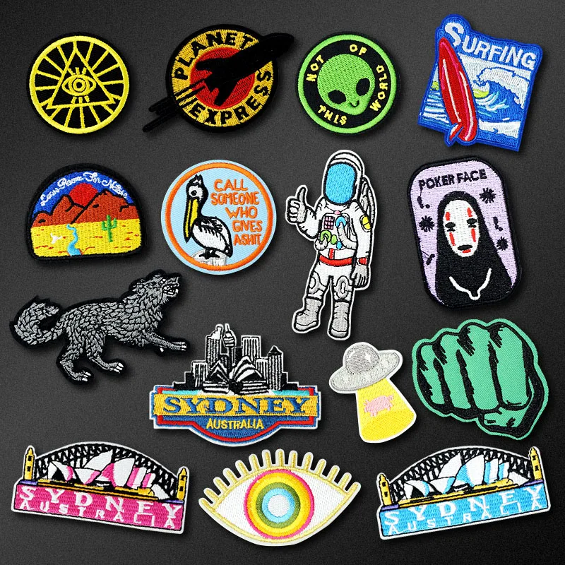 

BIRD EYES WOLF Patch Badges Badge Embroidered Applique Sewing Iron On Clothes Garment Apparel Accessories