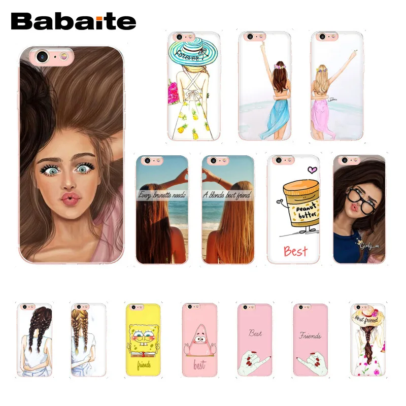 

Babaite best friend forever lovers couple Phone Case for iphone 11 Pro 11Pro Max X XS MAX 6 6s 7 7plus 8 8Plus 5 5S SE XR