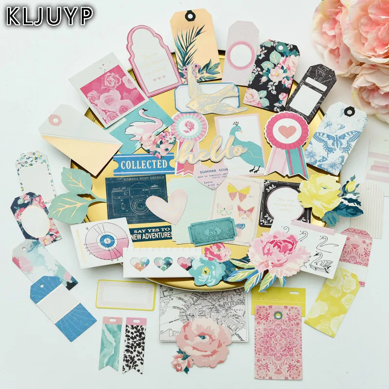 

KLJUYP 45pcs New Flowers Colorful Cardstock Die Cuts for Scrapbooking/Card Making/Journaling Project DIY Craft