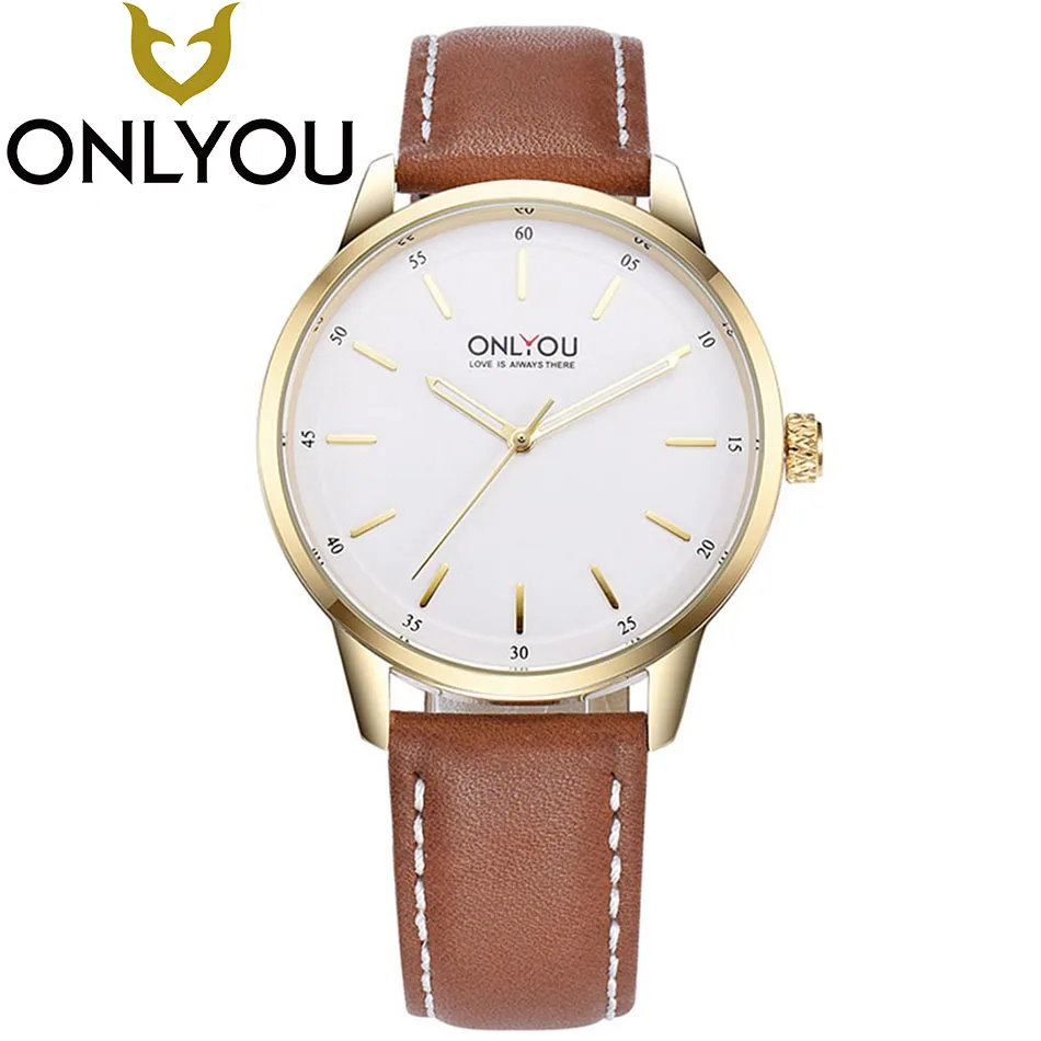 

ONLYOU Men Fashion Leather Strap Clock Male Top Brand Famous Watch Luxury High Quality Waterproof Watches Hot Sale Wholesale