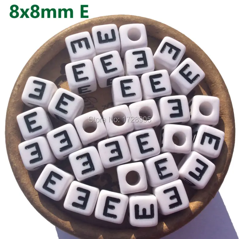 Буквенный Алфавит Buchstabe lettres 1100 шт. 8x8 мм A B C D E H I J L M N O P S U акриловые кубические
