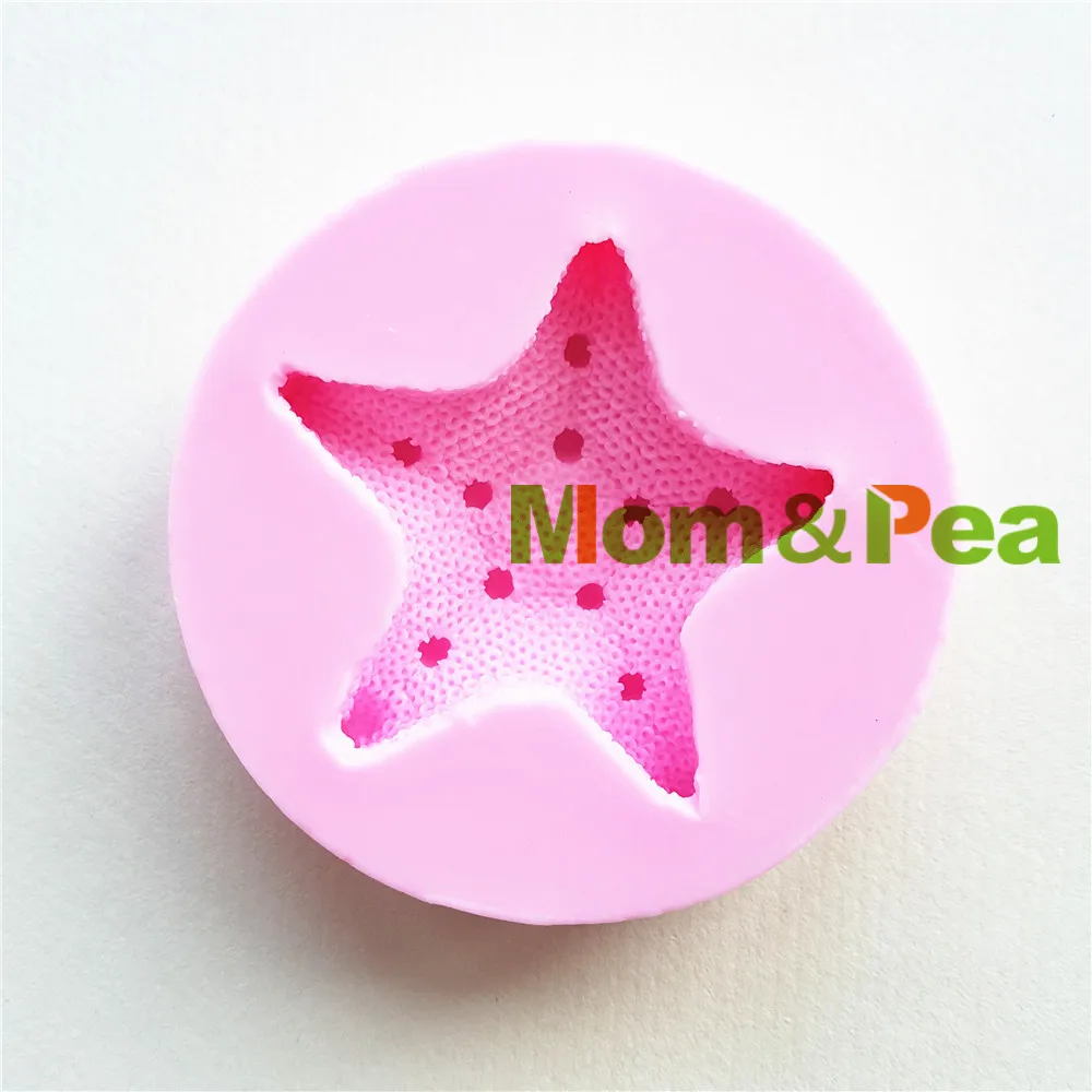 

Mom&Pea 1444 Free Shipping Seastar Mold Cake Decoration Fondant Cake 3D Mold Soap Mold Food Grade