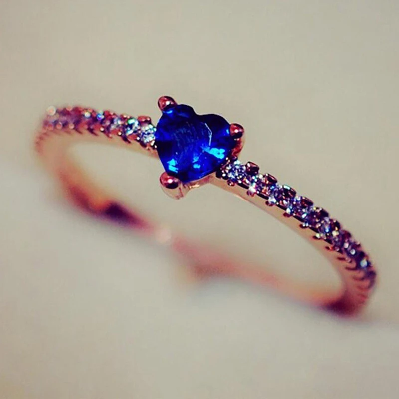 Модное милое нежное кольцо принцессы в форме сердца для женщины, ювелирные изделия, свадебные подарки для помолвки